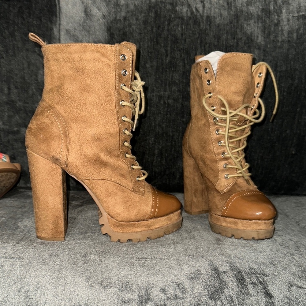 Caramel brown lace up  Boots